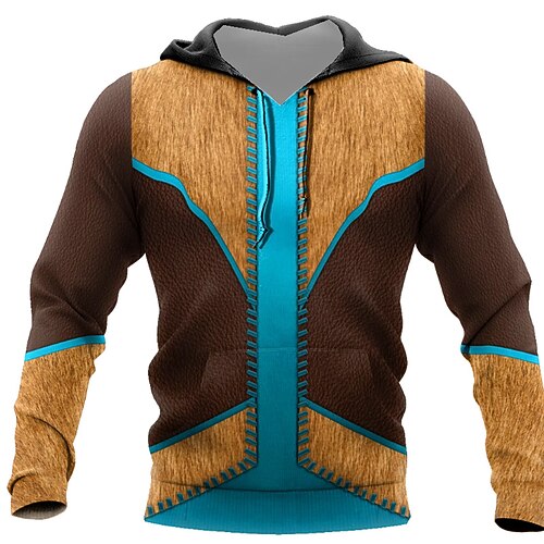 

Men's Unisex Pullover Hoodie Sweatshirt Hooded Color Block Graphic Prints Print Daily Sports 3D Print Streetwear Designer Hoodies Sweatshirts Long Sleeve Orange