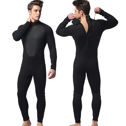 

MYLEDI Men's Full Wetsuit 3mm SCR Neoprene Diving Suit Thermal Warm UPF50 High Elasticity Long Sleeve Full Body Back Zip - Swimming Diving Surfing Scuba Patchwork Spring Summer Winter