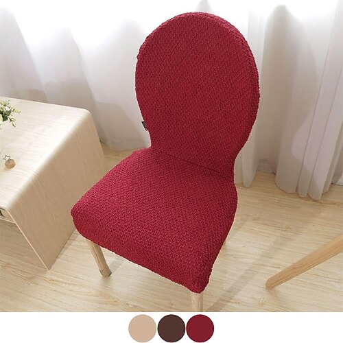 

Stretch Dinning Chair Cover Slipcover Round Back Protector Cover for Dining Room Banquet Home Decor Machine Washable