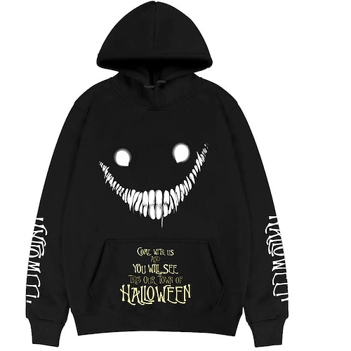 

Inspired by Halloween Devil Hoodie Cartoon Manga Anime Front Pocket Graphic Hoodie For Men's Women's Unisex Adults' Hot Stamping 100% Polyester