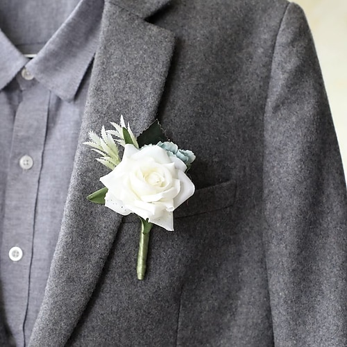 

Bryllup håndledd blomster Boutonnieres Bryllup / Spesiell Leilighet Ikke Vevet Kostyme smykker