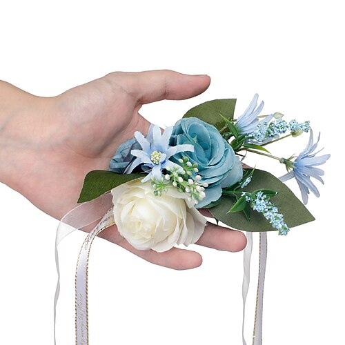 

Fiori da polso da sposa Braccialetto floreale Matrimonio / Ricevimento di matrimonio Fiori artificiali Dolce