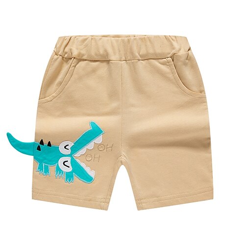 

Kids Boys Shorts Beige Graphic Patterned Spring Summer Active Sport 3-10 Years