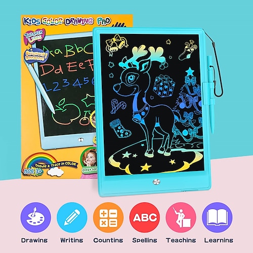 

LCD Writing Pad 10 Color Toddler Doodle Pad Drawing Pad Erasable Reusable Electronic Drawing Pad Educational and Learning Toys for Boys and Girls Ages 3-16