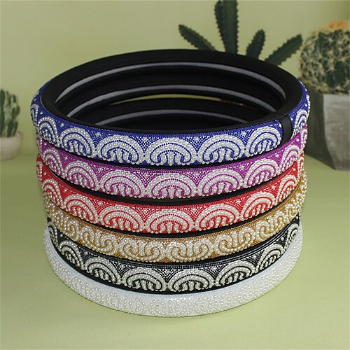 

1 PCS Faux Leather Car Steering Wheel Cover Fashion design Universal Fit For 15~151/2