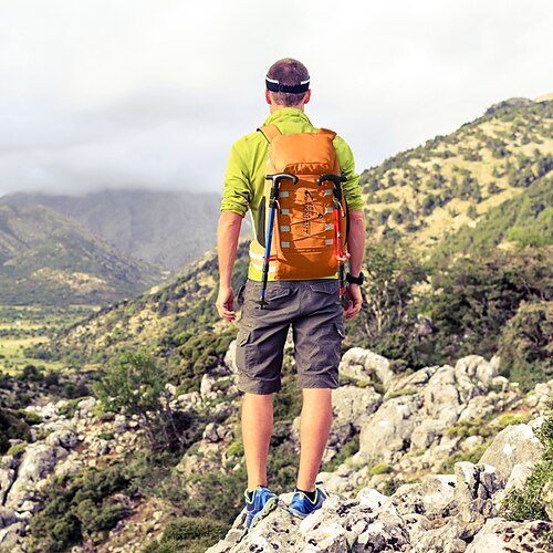 

40 L Hiking Backpack Anti-Slip Breathable Wearable Outdoor Fitness Hunting Hiking Climbing Polyester Spandex Black Green Dark Green