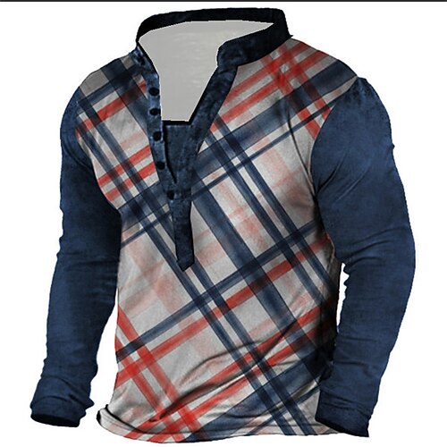 

Men's Unisex Sweatshirt Pullover Color Block Graphic Prints Tartan Print Casual Daily Sports 3D Print Designer Casual Hoodies Sweatshirts Navy Blue