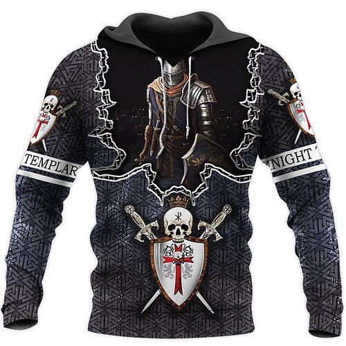 

Men's Unisex Pullover Hoodie Sweatshirt Hooded Skull Graphic Prints Print Daily Sports 3D Print Streetwear Designer Hoodies Sweatshirts Long Sleeve Black