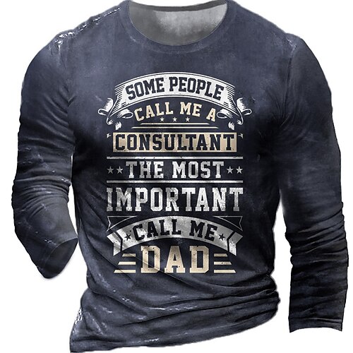 

Men's T shirt Tee Tee Graphic Round Neck Black Army Green Khaki Navy Blue Long Sleeve 3D Print Casual Daily Print Tops Fashion Designer Comfortable Big and Tall