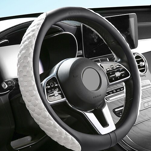 

1 PCS PU Leather Car Steering Wheel Cover Fashion design Universal Fit For 15""~15""1/2