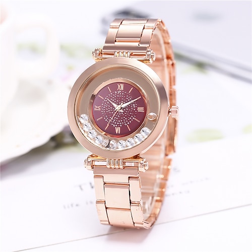 

Quartz Watch for Women Analog Quartz Stylish Glitter Casual Fashion Diamond Creative Metal Alloy Fashion