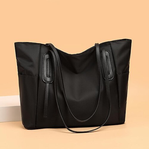 

Women's Work Bag Tote Plain Daily Office & Career Pure black