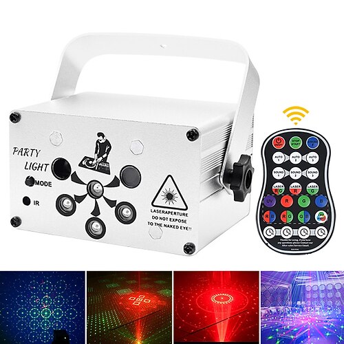 

Stage Lights Bluetooth Speaker Remote Controlled Laser Light Projector Party Indoor Holiday Red