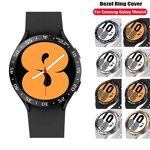 

1 Pack Watch Case Metal Case For Samsung galaxy 4 Smart Watch Cover 40mm 44mm Sport Adhesive Case Ring Bumper Anti-scratch Accessories