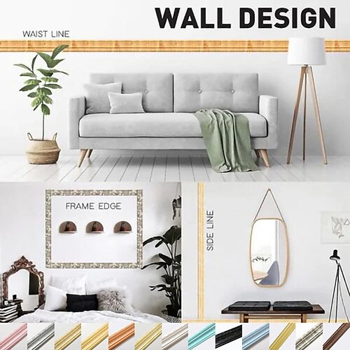 

Solid Color 3D Wallpaper Border Waistline Baseboard Peel and Stick Self Adhesive Marble Waterproof PVC/Vinyl Modern Wall Decal for Room Multiple Size