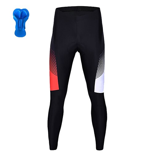 

21Grams Men's Cycling Tights Bike Bottoms Mountain Bike MTB Road Bike Cycling Sports Stripes 3D Pad Cycling Breathable Quick Dry Red Blue Polyester Spandex Clothing Apparel Bike Wear / Stretchy