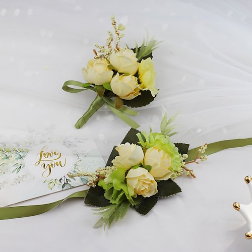 

Wedding wrist flowers Boutonnieres / Wrist Corsages Wedding / Special Occasion Nonwoven Traditional / Classic