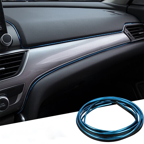 

Car Interior Moulding Trim - 16.4ft 3D DIY Automobile Decorative Accessories Flexible Strip Insert Type Air Outlet Dashboard Decoration