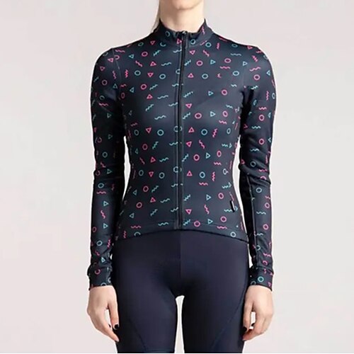 

21Grams Women's Cycling Jersey Long Sleeve Bike Top with 3 Rear Pockets Mountain Bike MTB Road Bike Cycling Quick Dry Moisture Wicking Black Graphic Patterned Sports Clothing Apparel / Stretchy