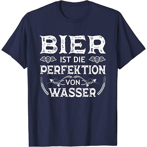 

Women's T shirt Tee Text Casual Weekend Oktoberfest Costume Painting T shirt Tee Short Sleeve Print Round Neck Basic Black Army Green Light gray S