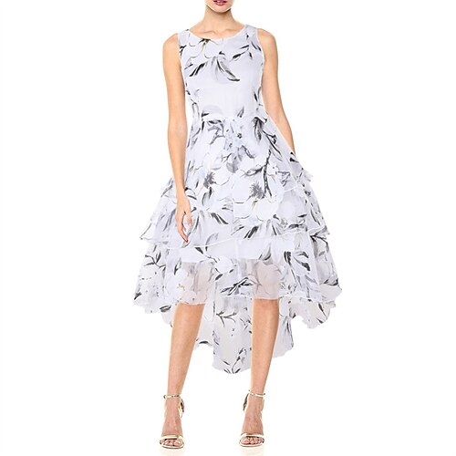 

Vestido de festa feminino maxi vestido longo cinza sem mangas renda floral mais estampa alta outono verão gola alta festa elegante moderno 2022 3xl