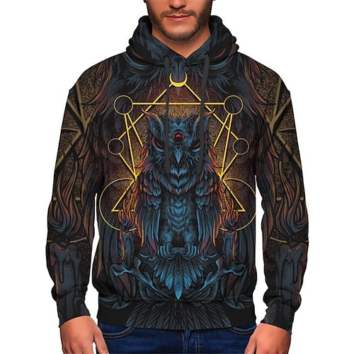 

Men's Unisex Hoodie Pullover Hoodie Sweatshirt Graphic Prints Animal Pocket Print Hooded Sports Outdoor Daily Sports 3D Print Basic Casual Hoodies Sweatshirts Long Sleeve Brown