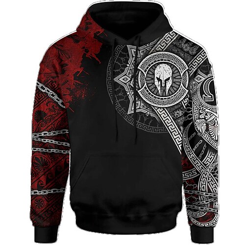 

Men's Unisex Hoodie Pullover Hoodie Sweatshirt Graphic Prints Print Hooded Sports Outdoor Daily Sports 3D Print Basic Casual Hoodies Sweatshirts Long Sleeve Red