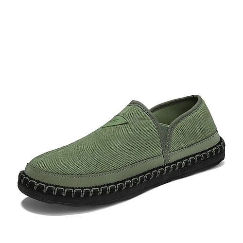 

Men's Loafers & Slip-Ons Casual Daily Elastic Fabric Green Black Khaki Fall