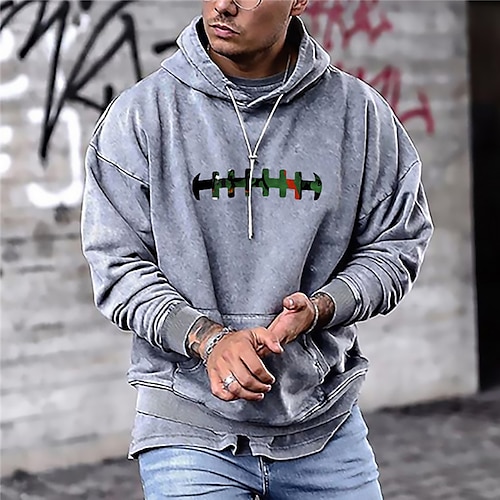 

Men's Unisex Hoodie Pullover Hoodie Sweatshirt Graphic Prints Print Hooded Daily Sports 3D Print Designer Casual Hoodies Sweatshirts Long Sleeve Gray