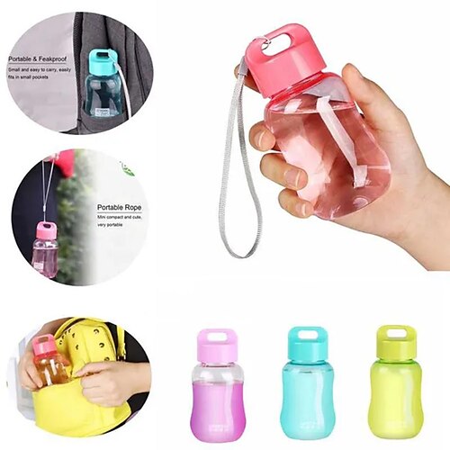 

180ML Plastic Colorful Water Bottle Portable Water Bottles Mini Water Bottle Outdoor Camping Leak-proof Bottles