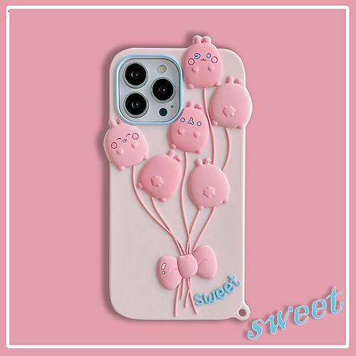 

Phone Case For Apple Back Cover Classic Series iPhone 13 Pro Max 12 11 SE 2022 X XR XS Max 8 7 Bumper Frame Soft Edges Non-Yellowing 3D Cartoon Silicone