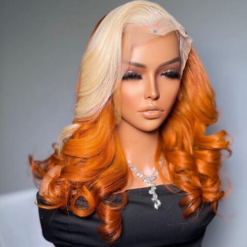 

Remy Human Hair 13x4 Lace Front Wig Free Part Brazilian Hair Loose Curl Loose Deep Wave Blonde Multi-color Wig 130% 150% Density with Baby Hair Glueless Pre-Plucked For Women wigs for black women Long