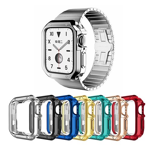 

1 Pack Watch Case Compatible with Apple iWatch Series 7 / SE / 6/5/4/3/2/1 Matte Scratch Resistant Dust Proof TPU Watch Cover(not included band)