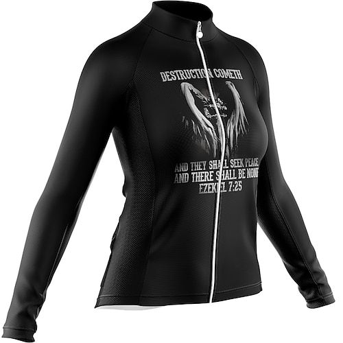 

Women's Cycling Jersey Long Sleeve Bike Jersey with 3 Rear Pockets Mountain Bike MTB Road Bike Cycling Breathable Ultraviolet Resistant Quick Dry Black Polyester Sports Clothing Apparel / Stretchy