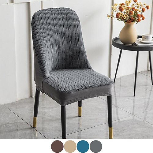 

Stretch White Dinning Chair Cover Slipcover Armless Wingback Chair Cover Protector Cover for Dining Room Banquet Home Decor Machine Washable