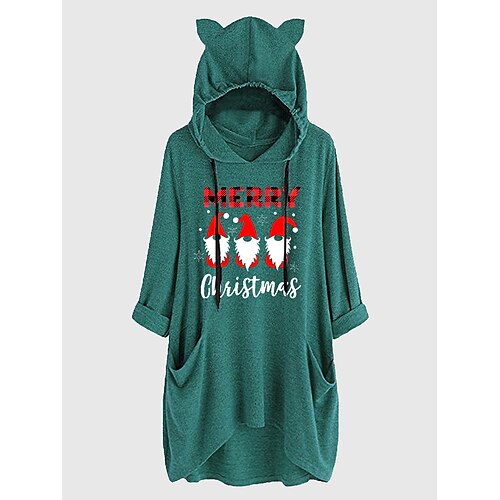 

Inspired by Cat Ear Kigurumi Pajamas Nightwear Christmas Pajamas Christmas Hoodie For Adults' Hot Stamping Terylene