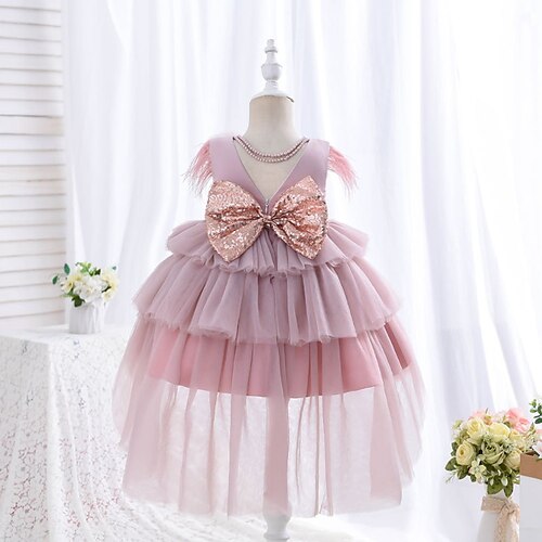 

Kids Little Girls' Dress Sequin A Line Dress Party Vacation Sequins Sparkle lotus root starch White Pink Cotton Asymmetrical Sleeveless Beautiful Cute Dresses Spring Summer Regular Fit 2-6 Years