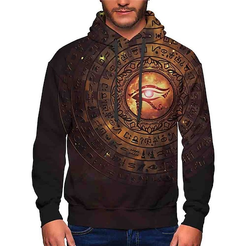

Men's Unisex Hoodie Pullover Hoodie Sweatshirt Graphic Prints Pocket Print Hooded Sports Outdoor Daily Sports 3D Print Basic Casual Hoodies Sweatshirts Long Sleeve Blue Brown