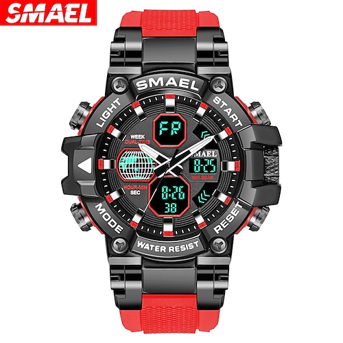 

SMAEL Sport Watches Men Watch Military Army 50M Waterproof Auto Date Alarm Clock 8027 Quartz Wristwatches Digital Light Watch