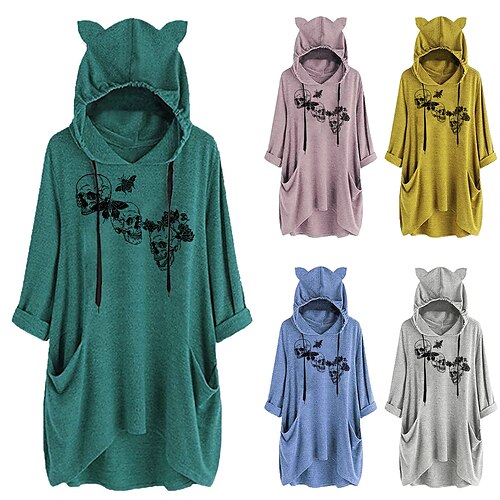 

Inspired by Cat Ear Kigurumi Pajamas Nightwear Christmas Pajamas Cartoon Hoodie For Adults' Hot Stamping Terylene