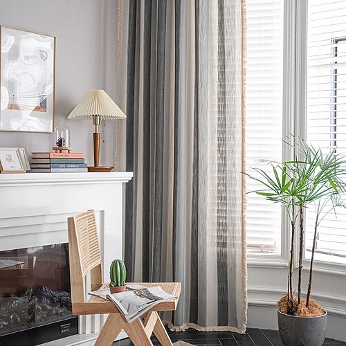 

Semi-Blackout Window Curtains 1 Panel Darkening Curtains for Living Rooms Bedrooms for Easy Hanging