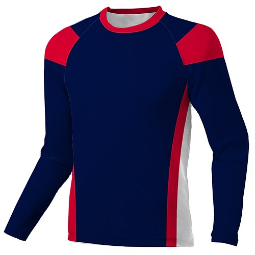 

Men's Downhill Jersey Long Sleeve Dark Blue Ireland Bike Breathable Quick Dry Polyester Spandex Sports Ireland Clothing Apparel / Stretchy