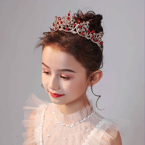 

Kids Girls' Sweet Formal Solid Colored Retro Hair Accessories Red