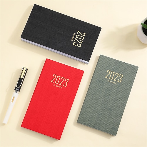 

2023 To Do List Daily Weekly Monthly Planner A6 4.1×5.8 Inch Classic PU SoftCover Portable Agenda Planner 120 Pages for School Office Business