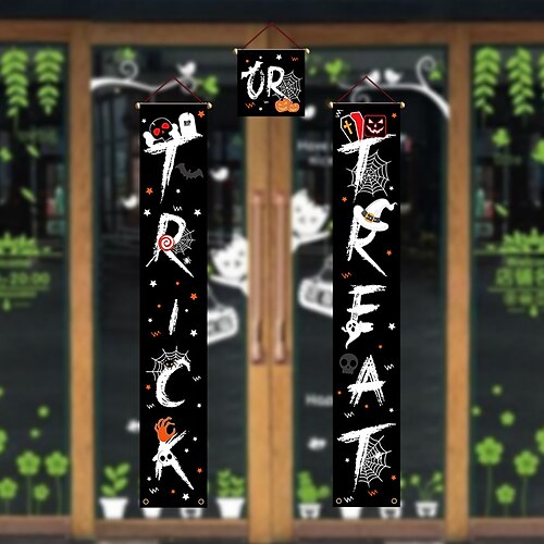 

1 set Halloween Pumpkin Ghost Spider Banner Garland for Gift Decoration Party 11.870.9 inch Fabric