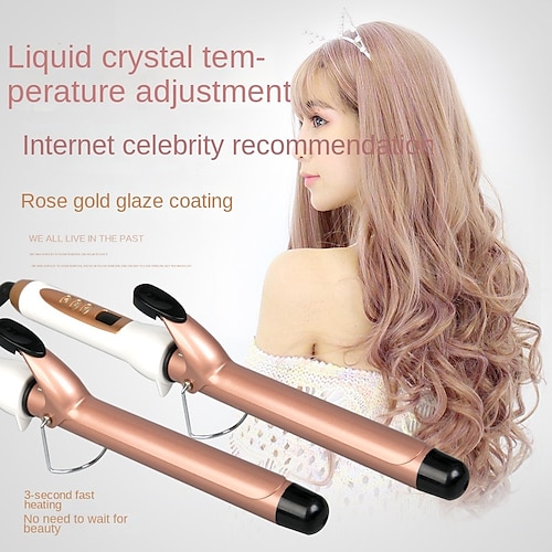 

Curlers Electric Single Tube Ceramic Glaze Pear Flower Cone Professional Roller Adjustment Temperature Hair Curl Irons Tools