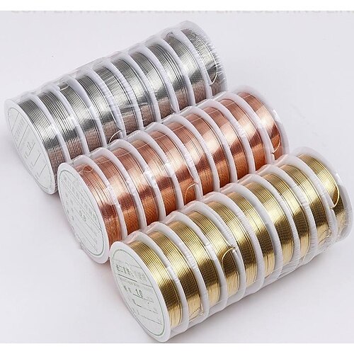 

Copper Wire Jewelry Wine Marker Wire 0.2-1.0mm Setting Wire Gold Silver Color