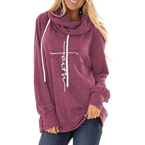 

Women's Pullover Hoodie Sweatshirt Text Print Daily Sports Hot Stamping Active Streetwear Hoodies Sweatshirts Green Black