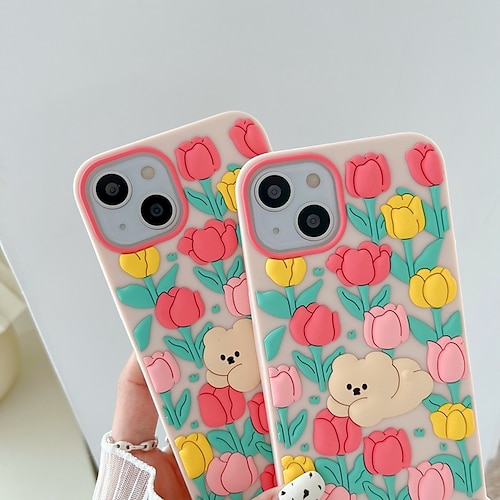 

Phone Case For Apple Back Cover Classic Series iPhone 13 Pro Max 12 11 SE 2022 X XR XS Max 8 7 Bumper Frame Soft Edges Non-Yellowing 3D Cartoon Silicone