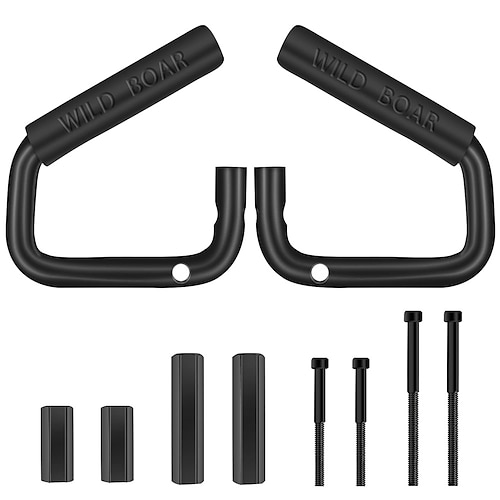 

Front Grab Handles Pack of 2 Aluminum Alloy Front Grab Bars Grab Handles Compatible with 2007-2019 Jeep Wrangler JK JKU Car Door Roll Bar Front Grab Bars Kit